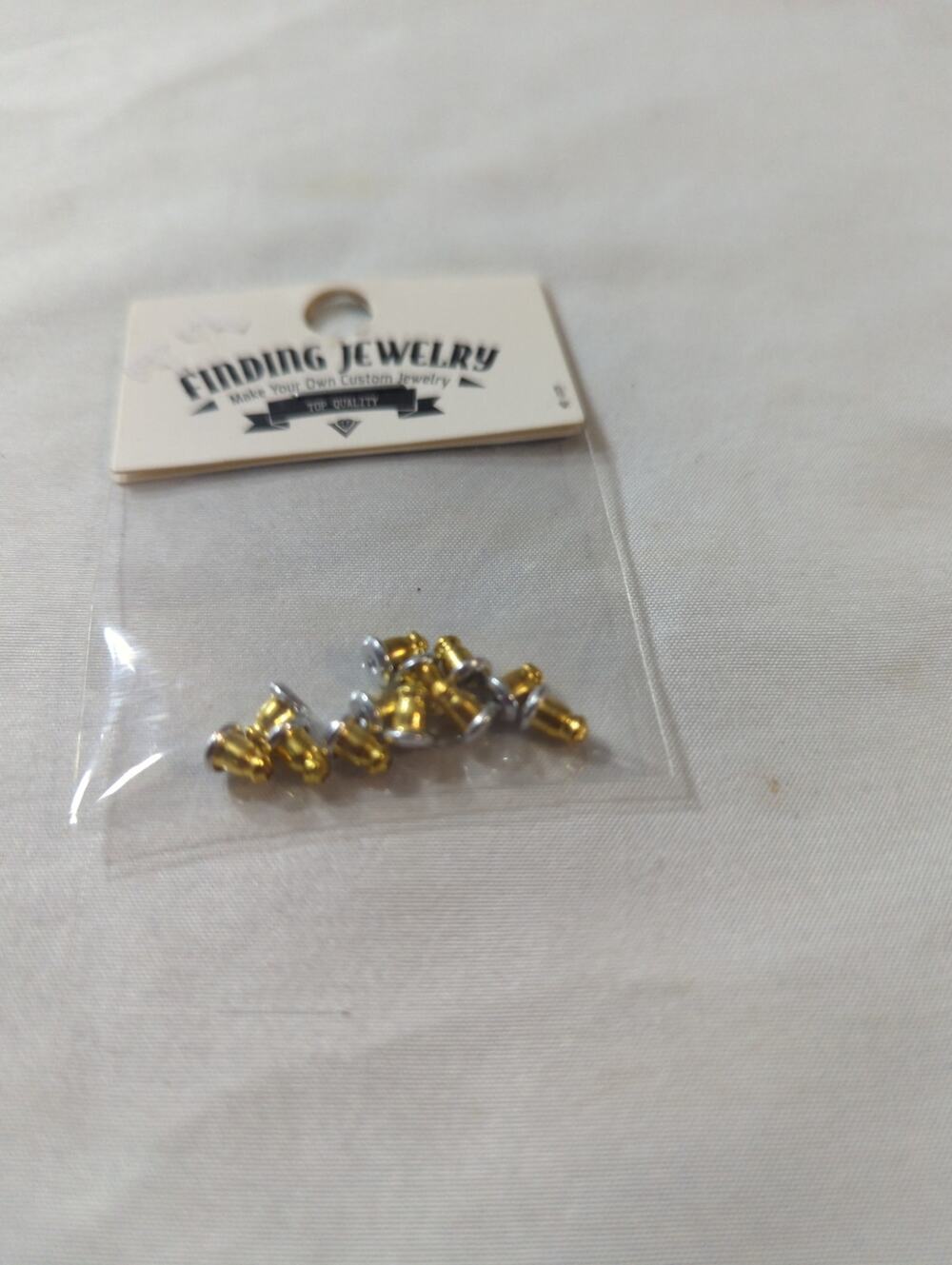 Finding Jewelry Gold and silver earrings backs 12.pc
